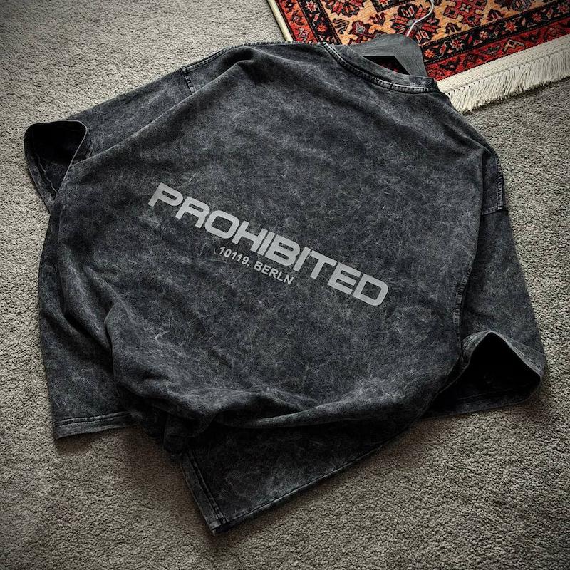 تیشرت Prohibited ذغالی