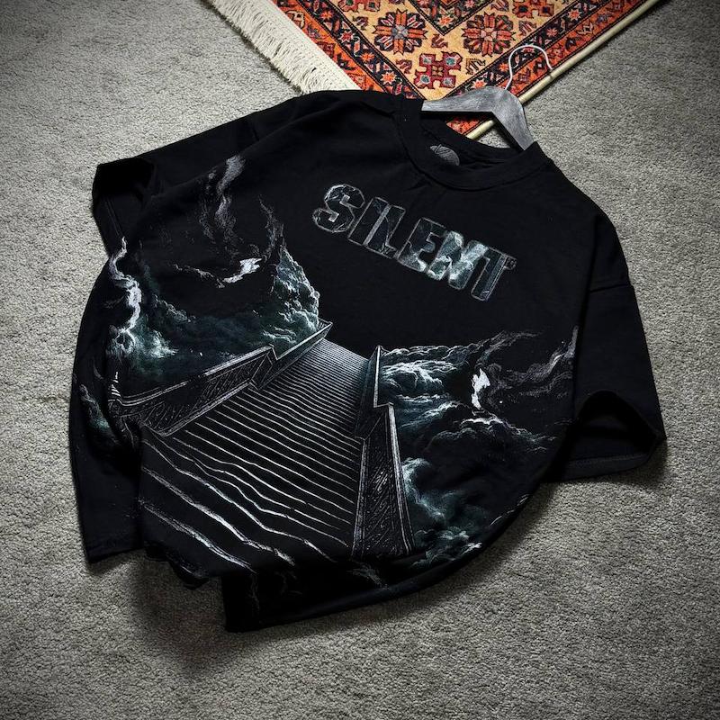 تیشرت1 silent مشکی تمام
