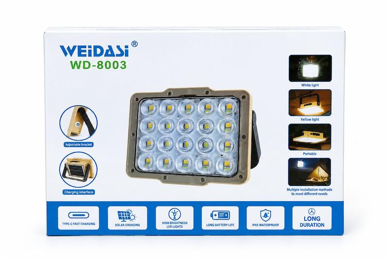 پروژکتور خورشیدی شارژی ویداسی مدل WD-8003