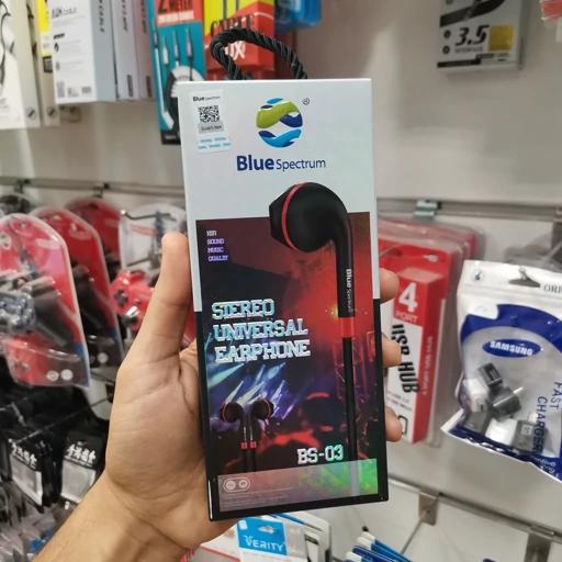 هندزفری سیمی اورجینال Blue Spectrn  BS03 