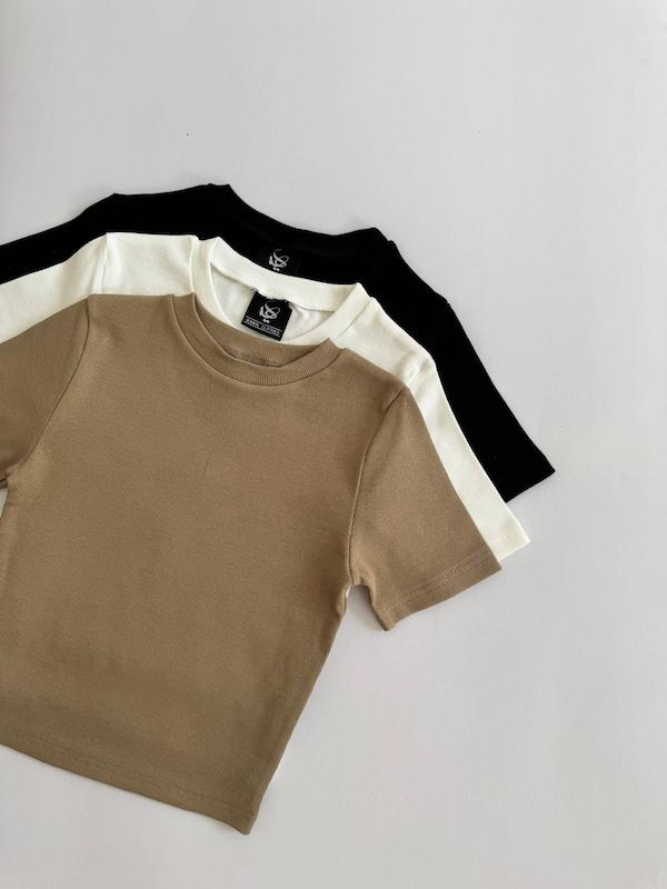 کراپ تیشرت یقه گرد