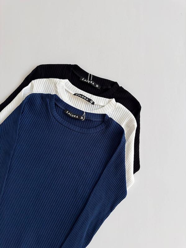 بلوز ساده یقه گرد