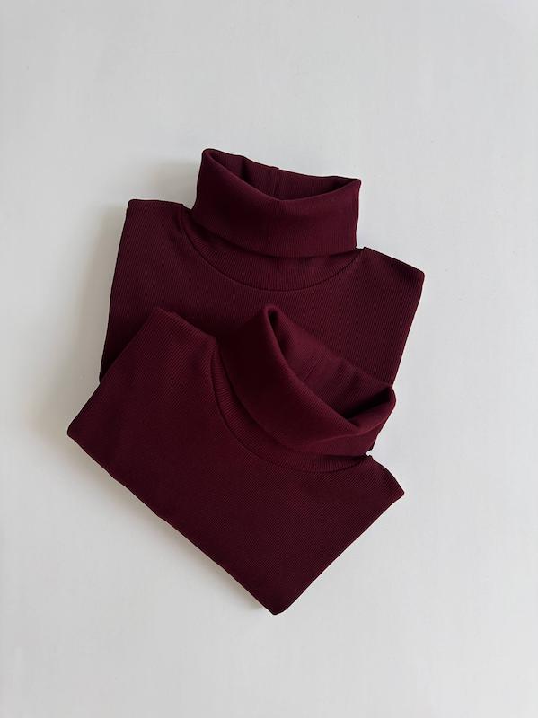 بلوز یقه اسکی زرشکی