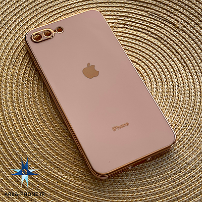 قاب گوشی iPhone 7 Plus - iPhone 8 Plus آیفون طرح ژله ای مای کیس گلد لاین دور طلایی محافظ لنز دار کالباسی