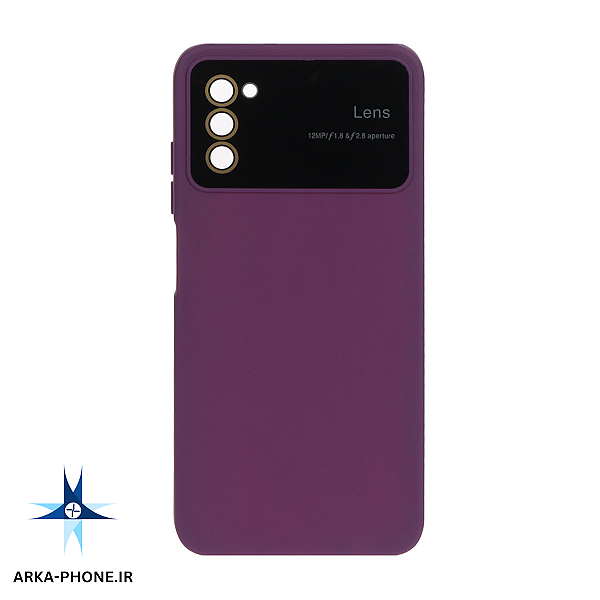 قاب گوشی Samsung Galaxy A02s / A03s سامسونگ محافظ لنز شیشه ای بنفش