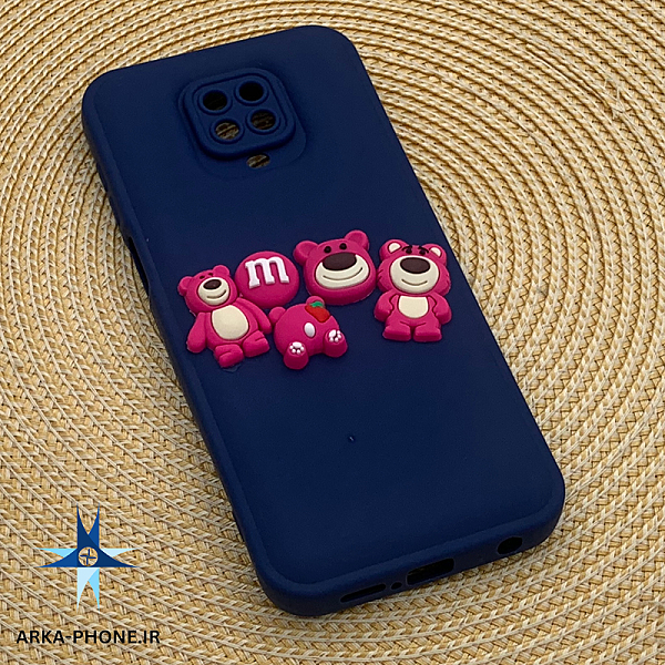 قاب گوشی Redmi Note 9S - Redmi Note 9 Pro شیائومی سیلیکونی عروسکی محافظ لنز دار فانتزی رنگ سورمه ای