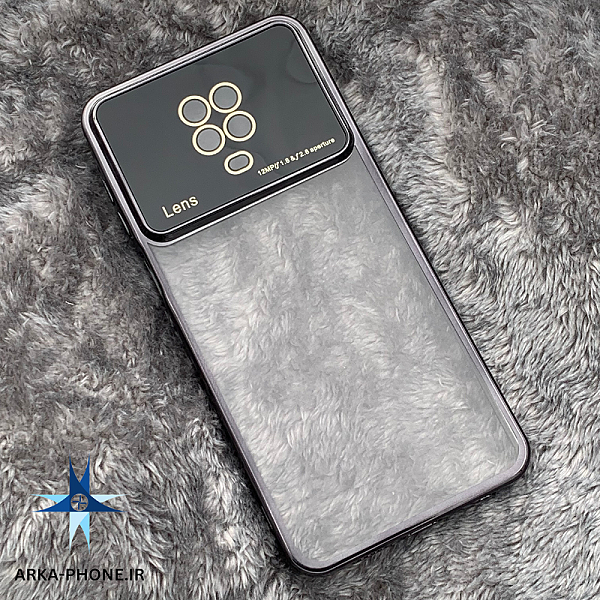 قاب گوشی Redmi Note 9S - Redmi Note 9 Pro شیائومی Camera Lens شفاف محافظ لنز دار دور مشکی