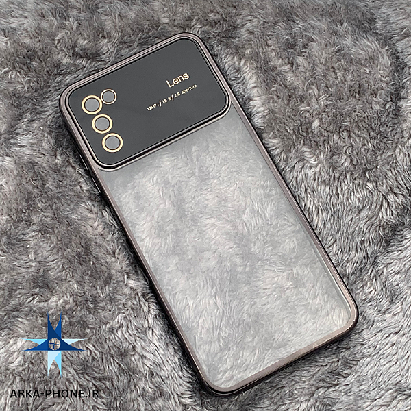 قاب گوشی Galaxy A02S - Galaxy A03S سامسونگ Camera Lens شفاف محافظ لنز دار دور مشکی