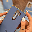 قاب گوشی سامسونگ ژله ای مای کیس طرح Gold Line دور طلایی محافظ لنز دار آبی فیلی Galaxy A52 / A52S / A30 / A20 / A31 / A34 / A14 / A20S / A33 / A54 / A51 / A32 4G / A23 / A71 / A73 / A72 / A13 4G / A53 / A22 4G / A10S / A11 / A21S / A12 / A04S / A04E / A04 / S23 Ultra / S21 FE / S22 Ultra / S21 Ultra / S20 FE / M11 / M12 / M32 4G / M13 5G / M52 5G / Note 20 Ultra