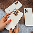 قاب گوشی سامسونگ ژله ای مای کیس طرح Gold Line دور طلایی محافظ لنز دار سفید Galaxy A52 / A52S / A30 / A20 / A31 / A34 / A14 / A20S / A33 / A54 / A51 / A32 4G / A23 / A71 / A73 / A72 / A13 4G / A53 / A22 4G / A10S / A11 / A21S / A12 / A04S / A04E / A04 / S23 Ultra / S21 FE / S22 Ultra / S21 Ultra / S20 FE / M11 / M12 / M32 4G / M13 5G / M52 5G / Note 20 Ultra
