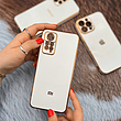 قاب گوشی سامسونگ ژله ای مای کیس طرح Gold Line دور طلایی محافظ لنز دار سفید Galaxy A52 / A52S / A30 / A20 / A31 / A34 / A14 / A20S / A33 / A54 / A51 / A32 4G / A23 / A71 / A73 / A72 / A13 4G / A53 / A22 4G / A10S / A11 / A21S / A12 / A04S / A04E / A04 / S23 Ultra / S21 FE / S22 Ultra / S21 Ultra / S20 FE / M11 / M12 / M32 4G / M13 5G / M52 5G / Note 20 Ultra