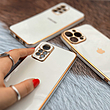 قاب گوشی سامسونگ ژله ای مای کیس طرح Gold Line دور طلایی محافظ لنز دار سفید Galaxy A52 / A52S / A30 / A20 / A31 / A34 / A14 / A20S / A33 / A54 / A51 / A32 4G / A23 / A71 / A73 / A72 / A13 4G / A53 / A22 4G / A10S / A11 / A21S / A12 / A04S / A04E / A04 / S23 Ultra / S21 FE / S22 Ultra / S21 Ultra / S20 FE / M11 / M12 / M32 4G / M13 5G / M52 5G / Note 20 Ultra