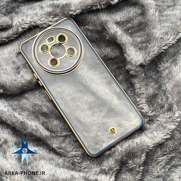 قاب گوشی Honor X9 5G / HONOR X9 4G آنر طرح اورجینال متال NEW SKIN محافظ لنز دار دور آبی طلایی