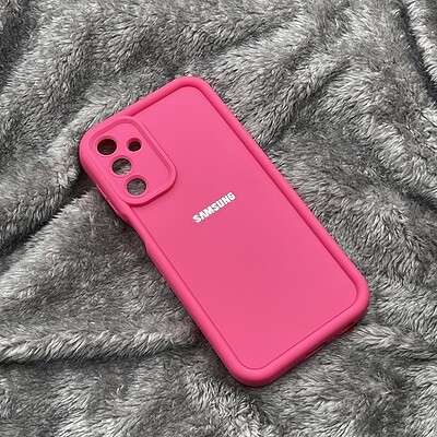 قاب گوشی Galaxy A25 سامسونگ طرح سیلیکونی Solid محافظ لنزدار صورتی کد 43