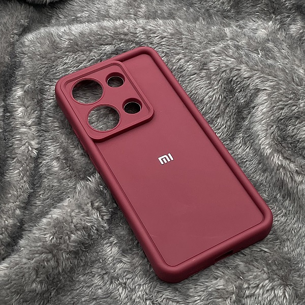 قاب گوشی Redmi Note 13 Pro 4G - Poco M6 Pro 4G شیائومی طرح سیلیکونی Solid محافظ لنزدار قرمز کد 68