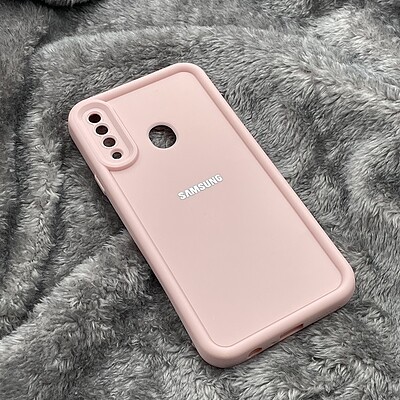 قاب گوشی Galaxy A20S سامسونگ طرح سیلیکونی Solid محافظ لنزدار گلبهی کد 93