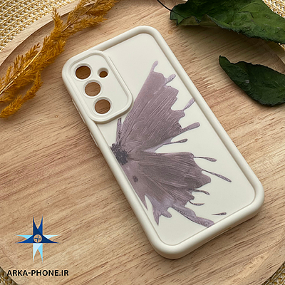 قاب گوشی Galaxy S23 FE سامسونگ مدل سیلیکونی سولید پروانه مدل Solid Butterfly محافظ لنزدار فانتزی کد 1322