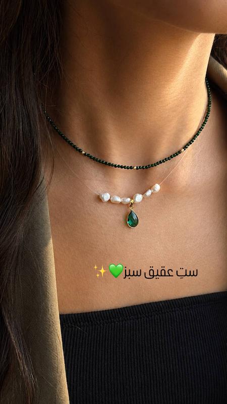 گردنبند عقیق سبز