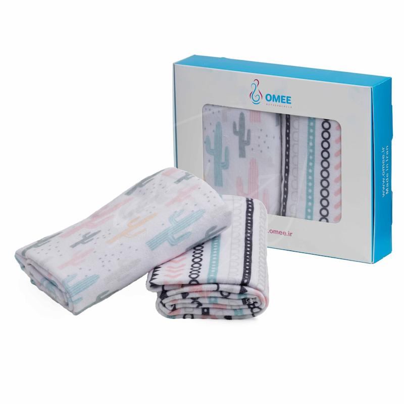 دستمال خشک کن نوزاد  طرح فیلا صورتی