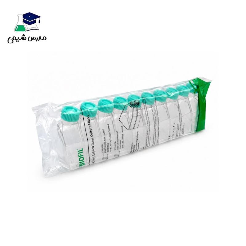 فلاسک کشت سلول T25فیلتر دار بسته بندی 10 عددی برند جت بایوفیل