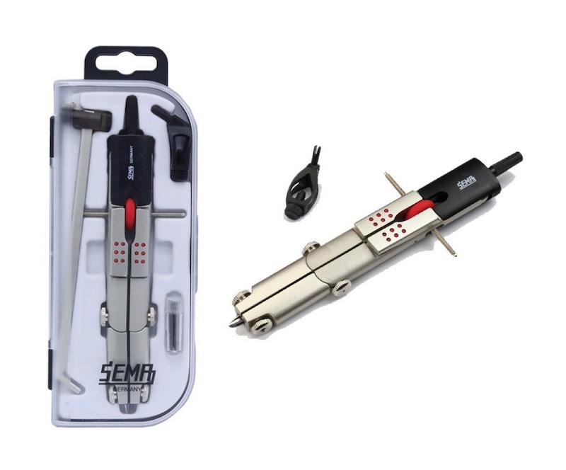 پرگار مهندسی دو طرف مفصل وسط پیچ کلاج دار سما 