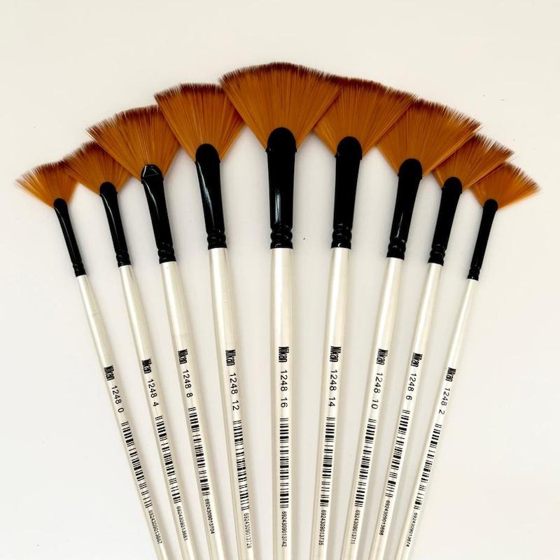 قلمو بادبزنی موی نرم دسته کوتاه سری 1248 نیکان