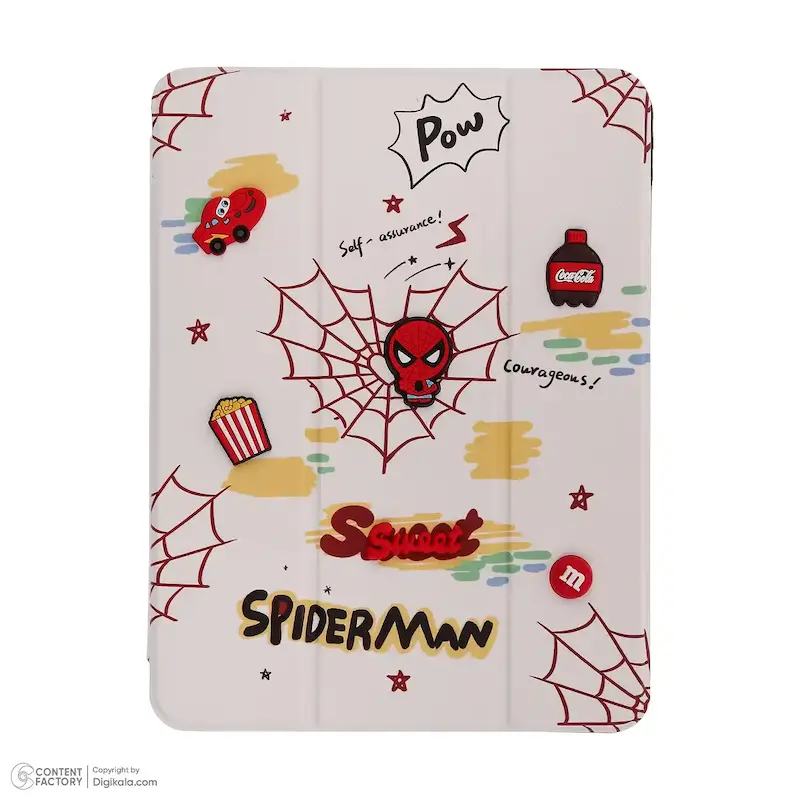 اسمارت کاور  آیپد Ipad pro 11 2024 طرح برجسته Spider man با کیفیت چاپ عالی و جای قلم
