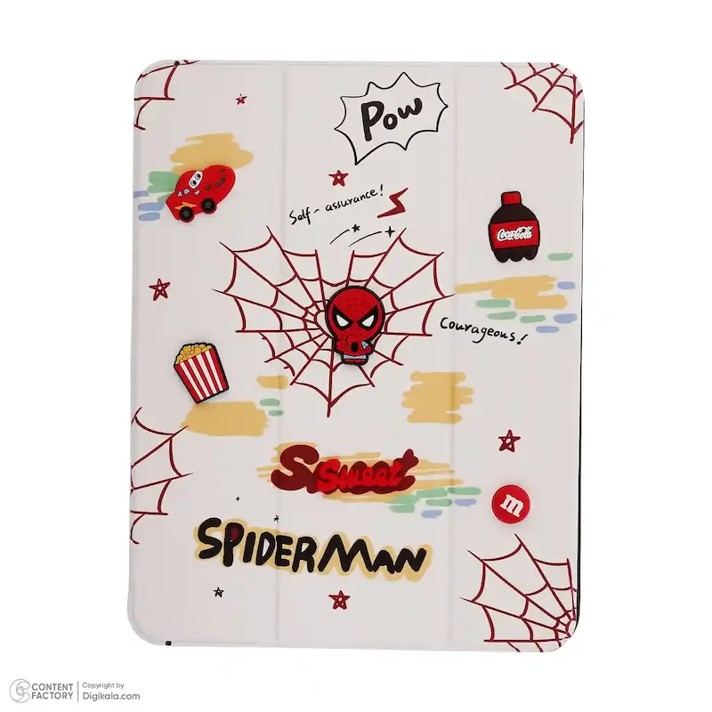 اسمارت کاور  آیپد Ipad Air6 11 2024 طرح برجسته Spider man با کیفیت چاپ عالی و جای قلم