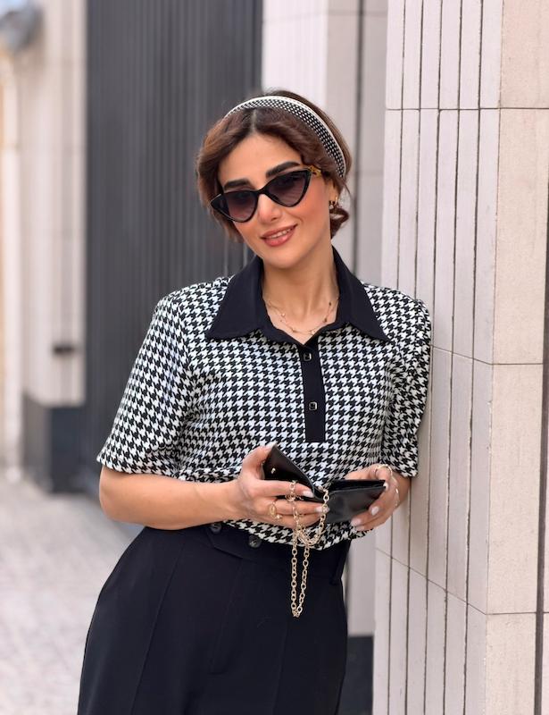 تیشرت پولو بافت زنانه طرح هوندستوث 