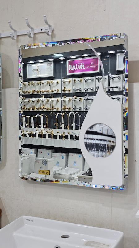 آینه تاچ لمسی خارجی  LED  سفید همراه اینه اصلاح 