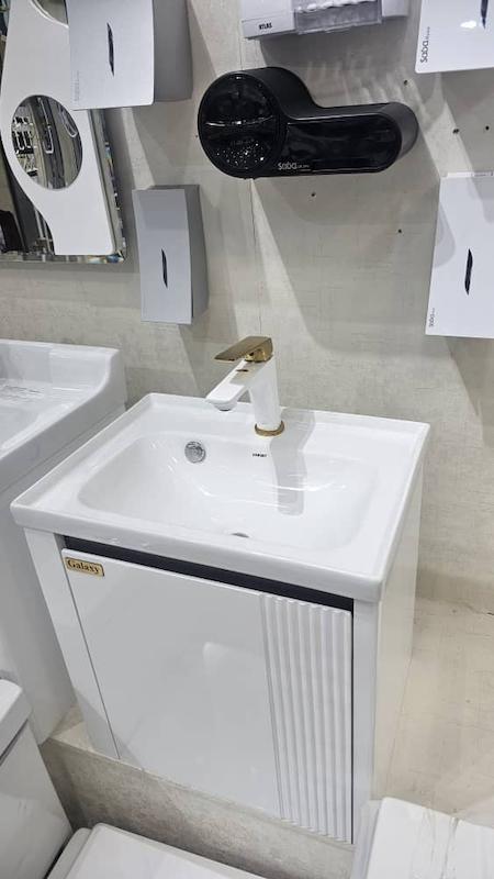 روشویی کابینتی PVC مدل سرینا 50 سفید 