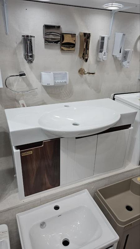 روشویی کابینتی PVC خارجی ابعاد 85 *37 