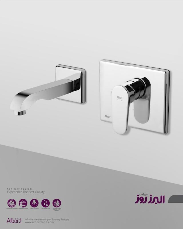 شیرآلات توکار روشویی مدل ونتو کروم براق 