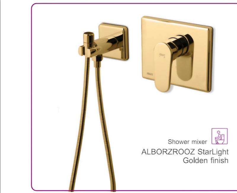 شیرآلات توکار توالتی مدل ونتو طلایی براق  