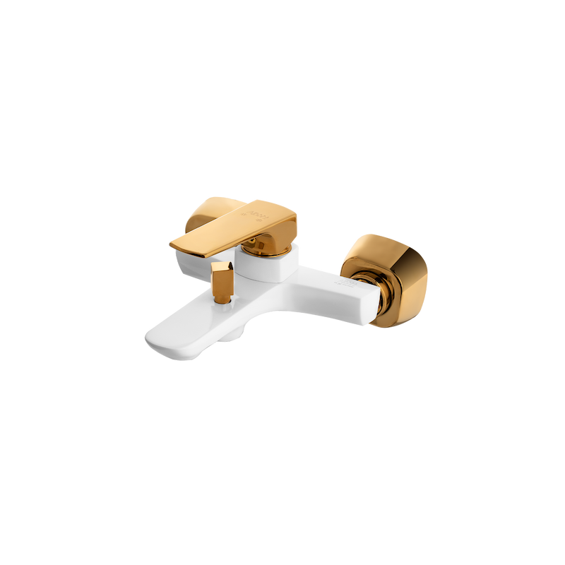 شیر دوش حمام مدل ماربل البرز روز  سفید طلایی 