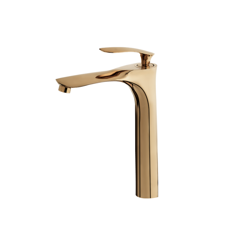 شیر روشویی پایه بلند مدل کلودی البرز روز طلایی براق 