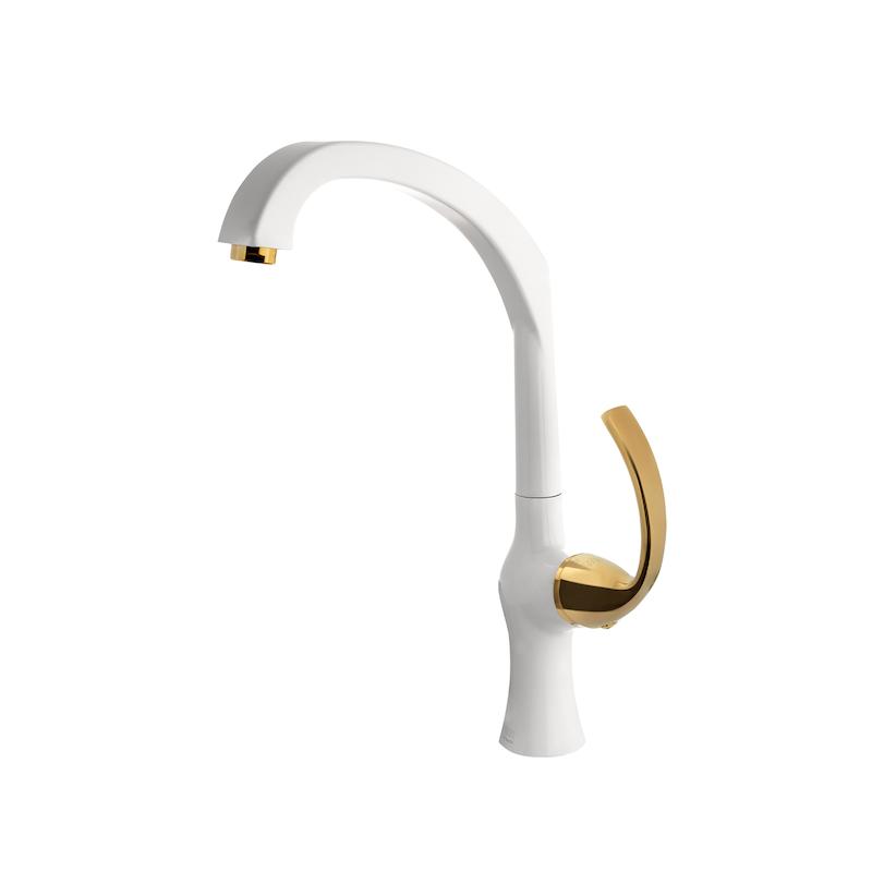 شیر ظرفشویی مدل رومئو الرز روز سفید طلایی 