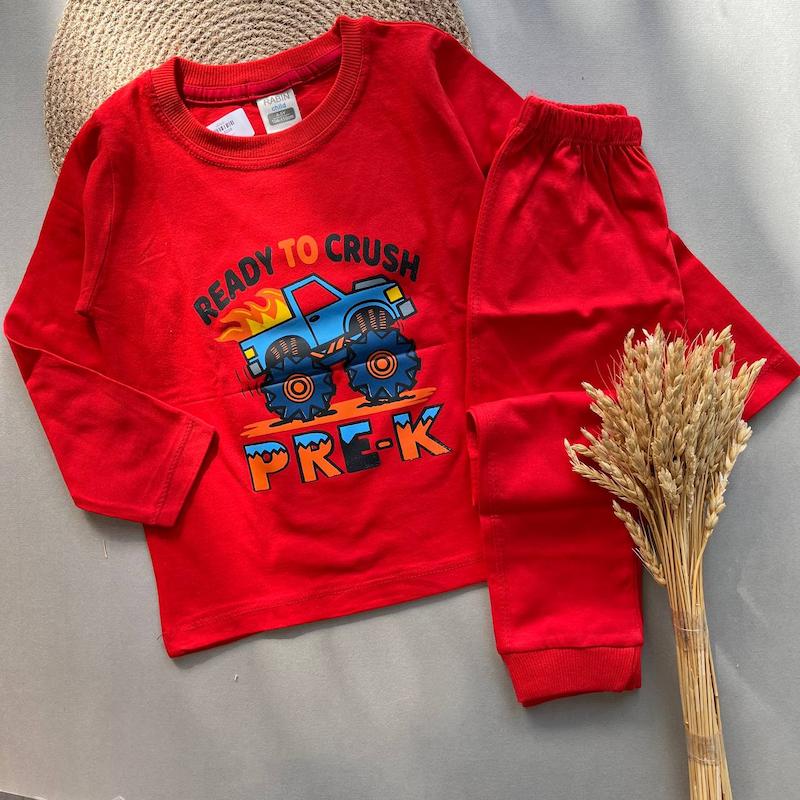 ست راحتی پنبه کد 00318008 - 2 الی 10 سال 