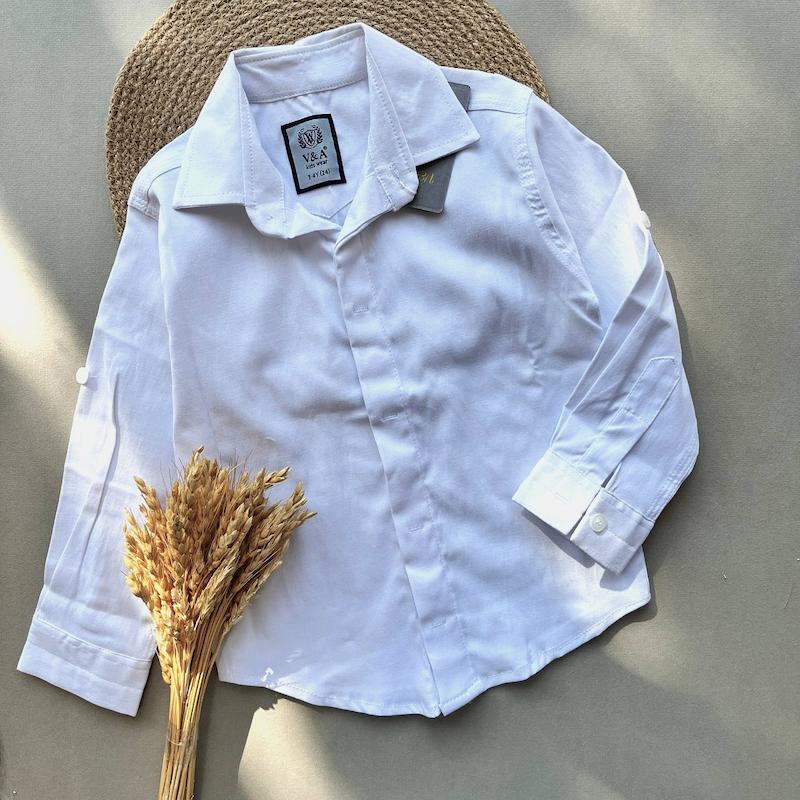 شومیز سفید مجلسی کد 00172005 - 3 الی 10 سال