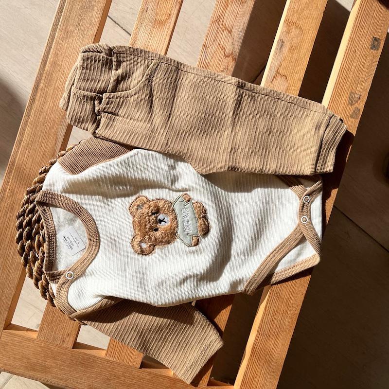 ست تدی بیسکوییتی 00101168 - نوزاد الی 3 ماه