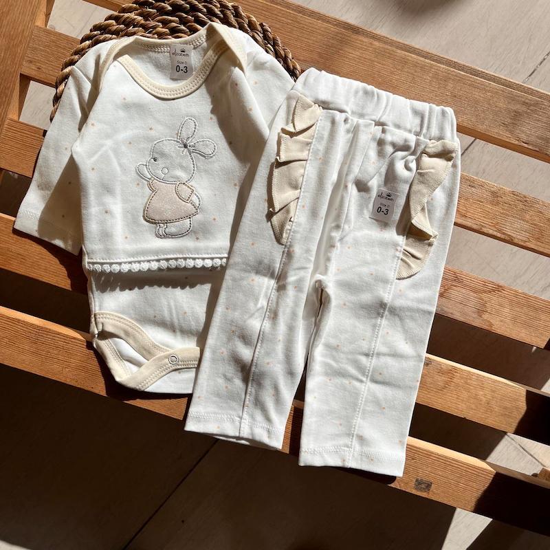 ست خرگوش کرم 00101404 - نوزاد الی 9 ماه 