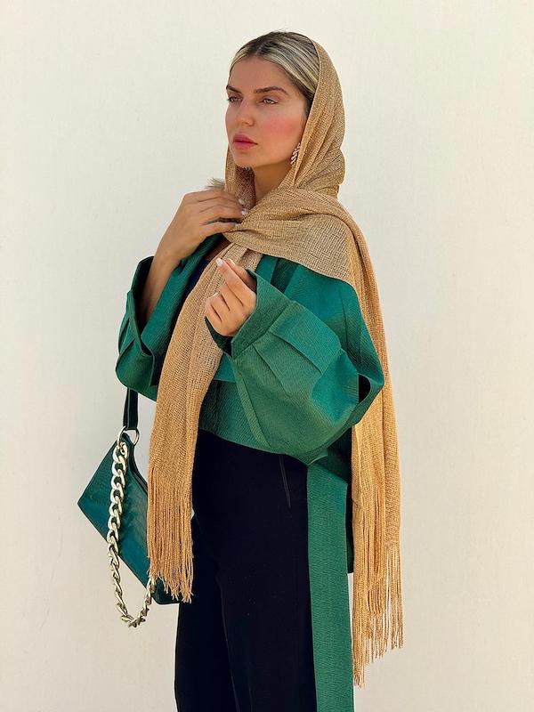 شال بهاری لمه‌ دار