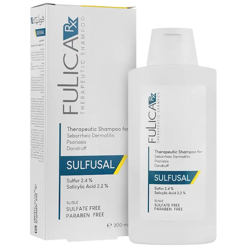 شامپو حاوی سولفور و اسید سالسیلیک sulfusol فولیکا