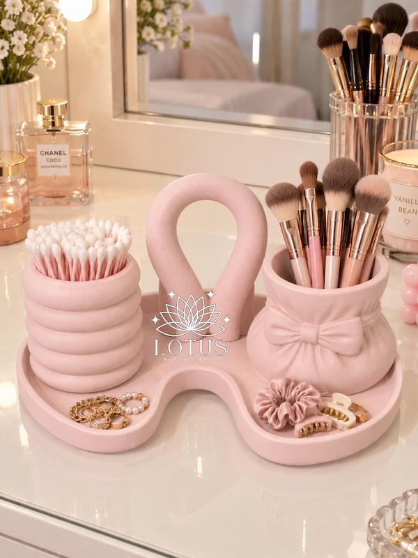 ست  میز آرایش کاربردی صورتی