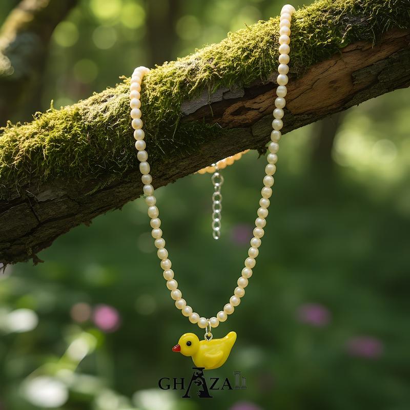 گردنبند جوجه‌ای کوچک و زرد🐤