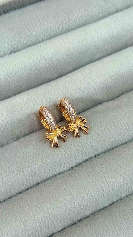 گوشواره حلقه ای پاپیون