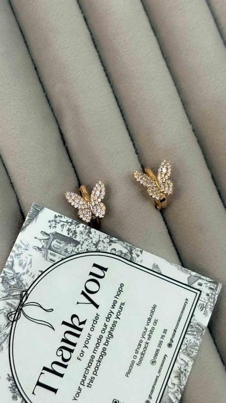 گوشواره حلقه ای پروانه