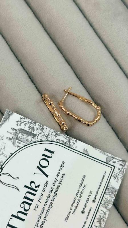 گوشواره حلقه ای طرحدار
