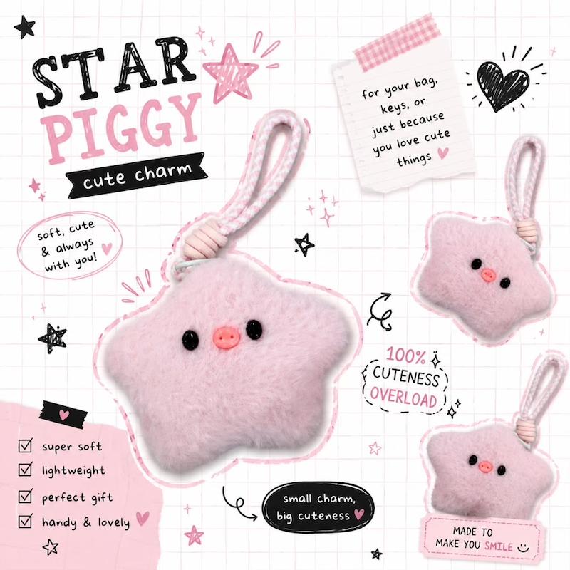چارم عروسک پولیشی ستاره خوکی🐷⭐️