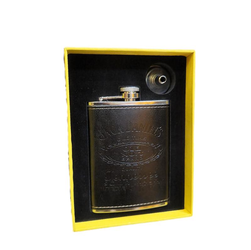 هیپ فلاسک روکش چرم طرح جک دنیل JDCM56